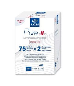 75 Sachets de 2 compresses non tissés stériles 7.5cmx7.5cm