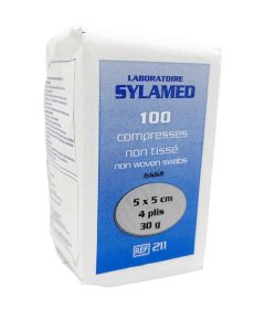 100 Compresses non tissées non stériles 5cm x 5cm